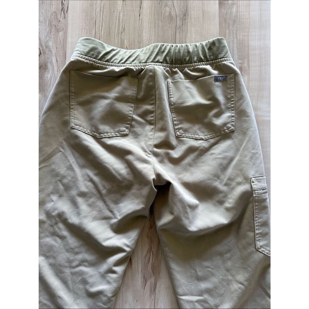 Figs RETIRED COLOR Sand Zamora Scrub Pants with Blue Drawstring - Picture 4 of 4